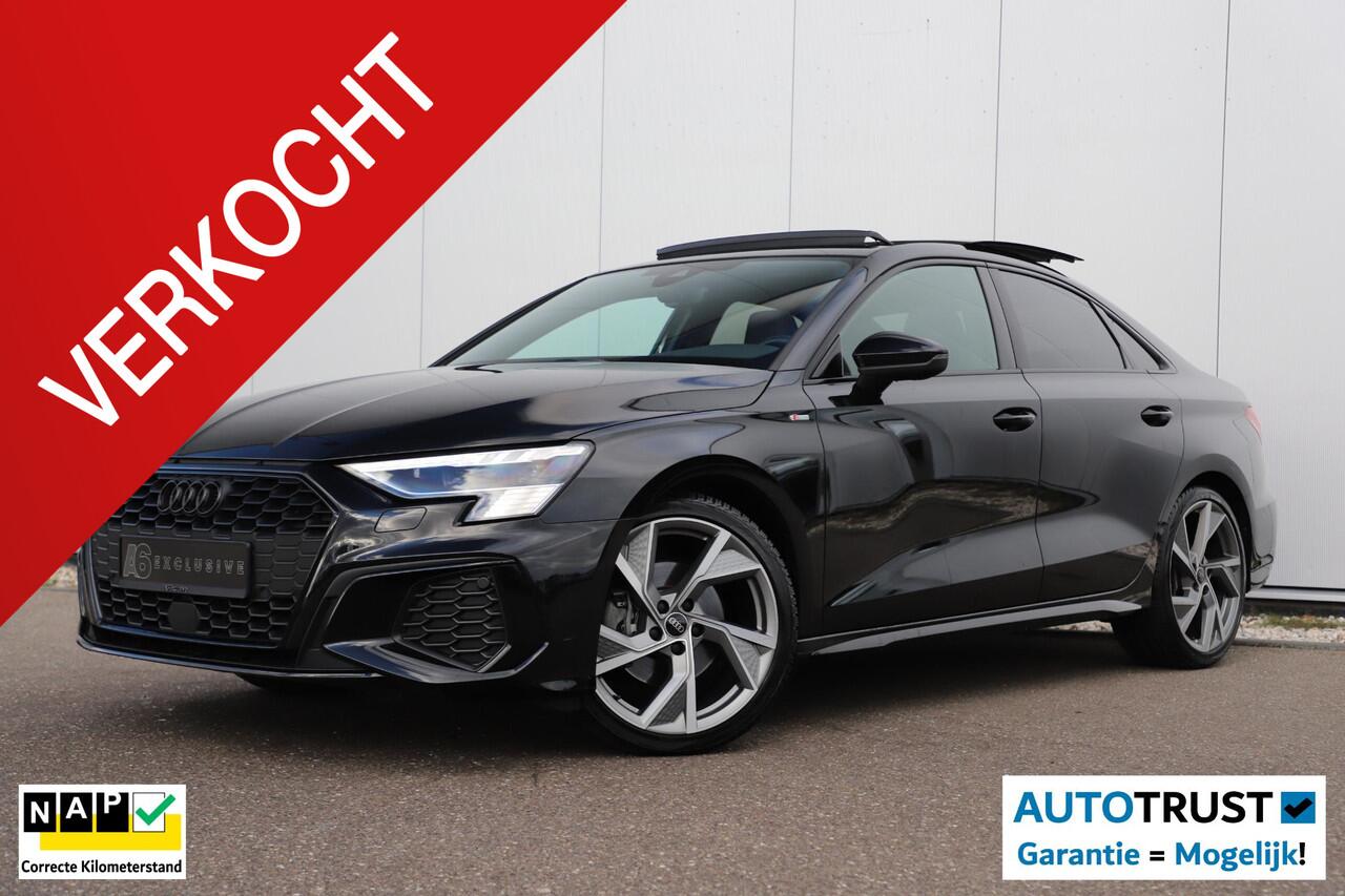 Audi A3 Limousine 35 TFSI S edition 150PK Automaat Panoramadak Virtual 19 inch LMV LED Matrix B&O Audio Black Optic RS Sportstoelen Stoelverwarming Achteruitrijcamera