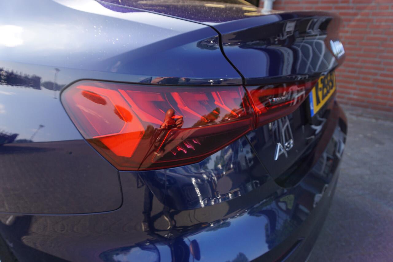 Audi A3 Limousine 35 TFSI 150PK ORIGINEEL NEDERLANDS BUSINESS EDITION MATRIXX LED DIGITALE COCKPIT ANDROID-APPLECARPLAY NAVI SPORTSTOELEN 17INCH CLIMA CRUISE PDC V+A+ASSIST BLUETOOTH ENZ...