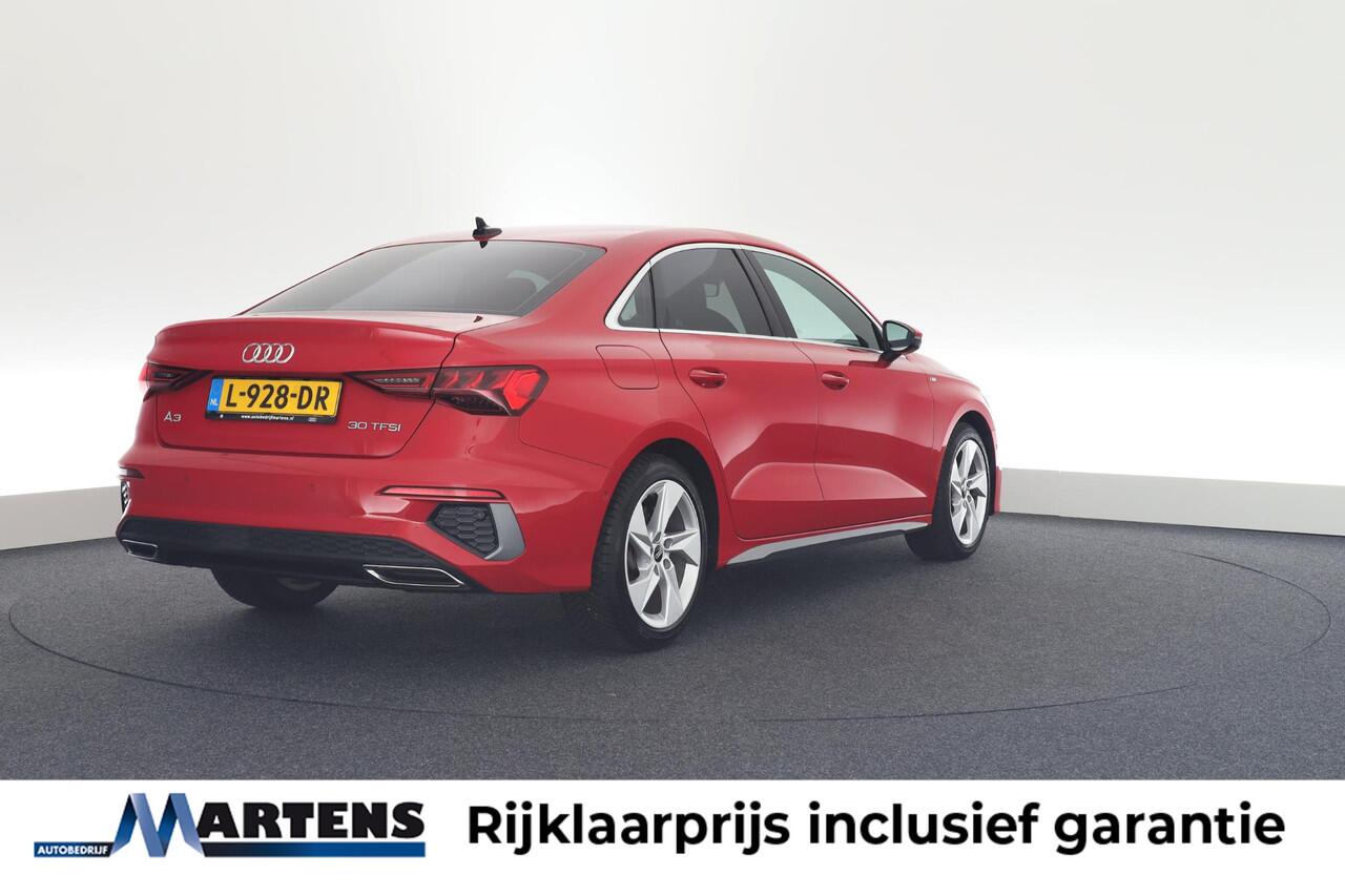 Audi A3 Limousine 30 TFSI 110pk S-Tronic 2x S-Line Leder ACC B&O HUD Stoelverwarming Virtual Cockpit Navigatie