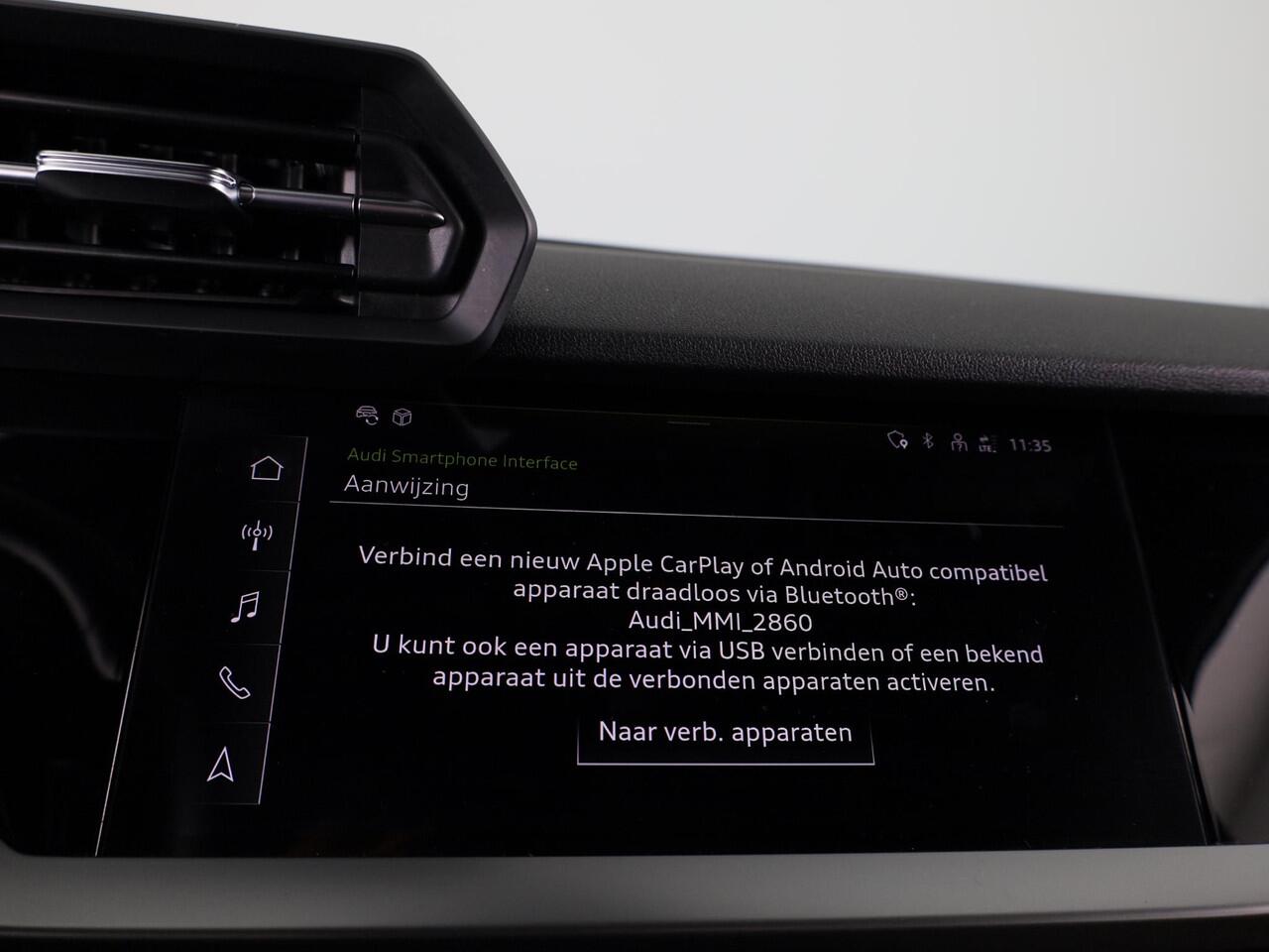 Audi A3 SPORTBACK 35 TFSI Business edition 150 pk S-tronic | Navigatie | Parkeersensoren achter | Adaptieve cruise control | Lederen bekleding | Apple Carplay/Android Auto |