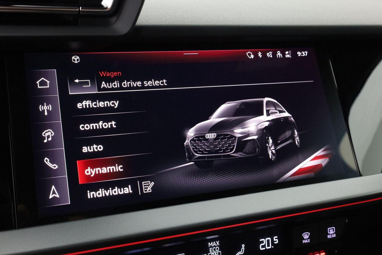 Audi A3 SPORTBACK 45 TFSI e 272 PK S edition Competition | Achteruitrijcamera | Sfeerverlichting | Stoelverwarming | Standkachel | Draadloos Apple Carplay | Drive Select |