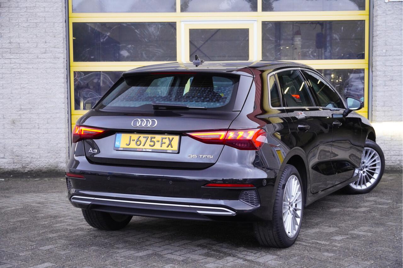Audi A3 SPORTBACK 35 TFSI 150PK! Business Edition BJ2020 Lmv 17" | Led V+A | Pdc | Navi | Dynamische knipperlichten | App-Connect | Virtual cockpit | Climate control | Cruise control | Sportstoelen | Getint glas | Nw-model!