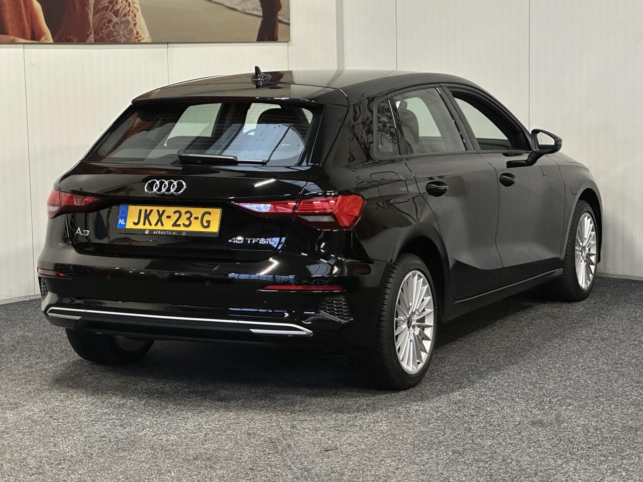 Audi A3 SPORTBACK 40 TFSI e EDITION PHEV AUTOMAAT NAVIGATIE CRUISE CONTROL CLIMATE CONTROL BLUETOOTH TELEFOON APPLE CARPLAY/ANDROID RIJSTROOKSENSOREN KEYLESS GO PDC ZEER MOOI !! 3010