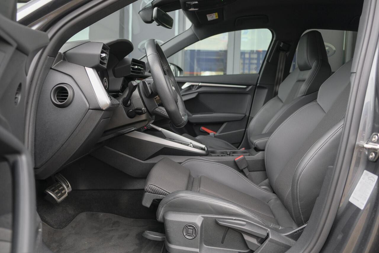 Audi A3 SPORTBACK 30 TFSI 110pk S-line Virtual cockpit Sportstoelen Clima Cruise NLauto 18" LMV Daytonagrijs