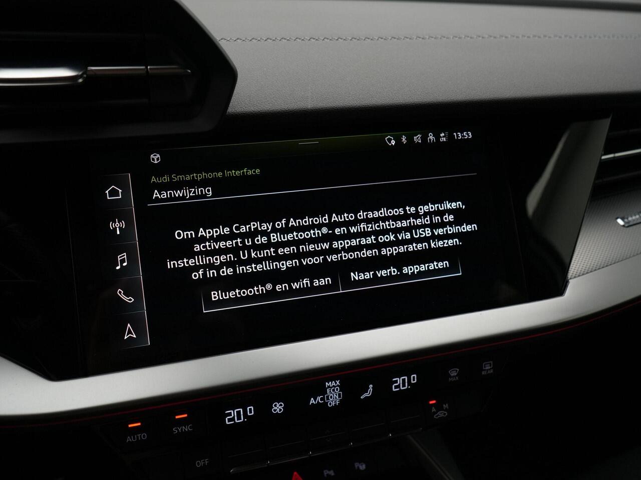 Audi A3 SPORTBACK 40 TFSI e 204 pk S-tronic S Edition / S-Line | Bang & Olufsen | Leder/alcantara | Achteruitrijcamera | Navigatie