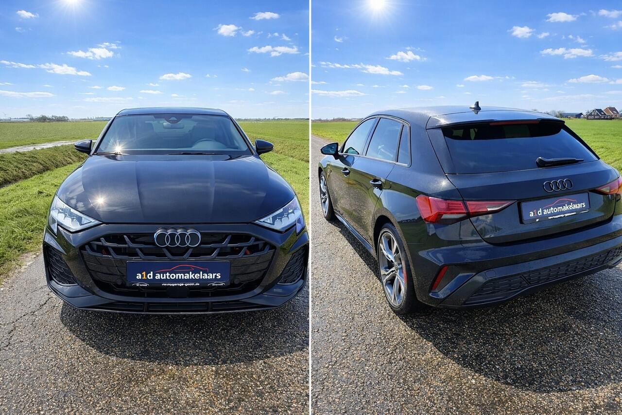 Audi A3 SPORTBACK 45 TFSI e plug in hybride S line, 200 KW/272 PK(!) DEMO S Line, Comfort pakket, Automaat, 18", Panorama, Clima, Black pareleffect