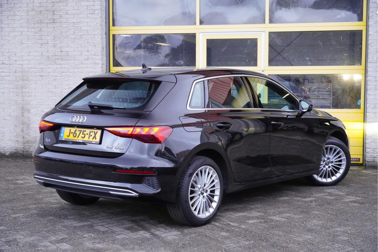 Audi A3 SPORTBACK 35 TFSI 150PK! Business Edition BJ2020 Lmv 17" | Led V+A | Pdc | Navi | Dynamische knipperlichten | App-Connect | Virtual cockpit | Climate control | Cruise control | Sportstoelen | Getint glas | Nw-model!