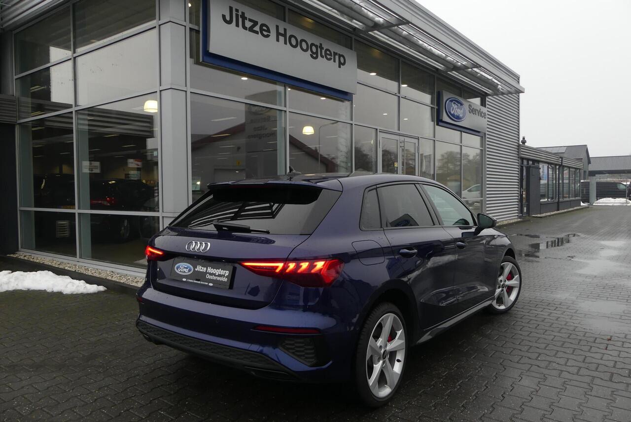 Audi A3 SPORTBACK 45 TFSI e S edition Competition HALF LEDER, STOELVERWARMING, ADAPT. CRUISE, CLIMA, CAMERA, PDC V&A, NAVI, 47.526KM