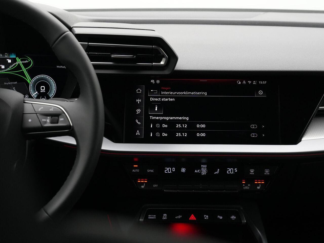 Audi A3 SPORTBACK 45 TFSI e 272 pk S-tronic S-Line | Elektr. verstelbare stoel | Achteruitrijcamera | Stoelverwarming | Adaptive Cruise | Navigatie