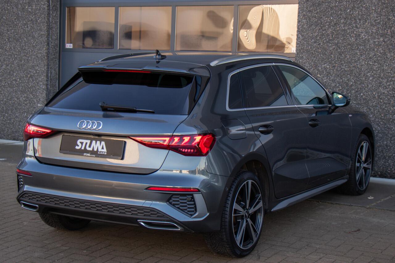 Audi A3 SPORTBACK 45 TFSI e S edition Competition | BTW | S-Line | Matrix LED | B&O Audio | Keyless | Camera | Virtual | DAB | B&O Audio | Carplay | Leder | Memory Seats | ACC | Sfeer | 245 PK | Dealer Onderhouden | Garantie