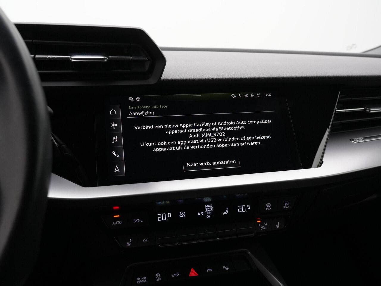 Audi A3 SPORTBACK 45 TFSI e 245 pk S-tronic S-Line | Trekhaak | Achteruitrijcamera | Stoelverwarming | Adaptive Cruise | Navigatie