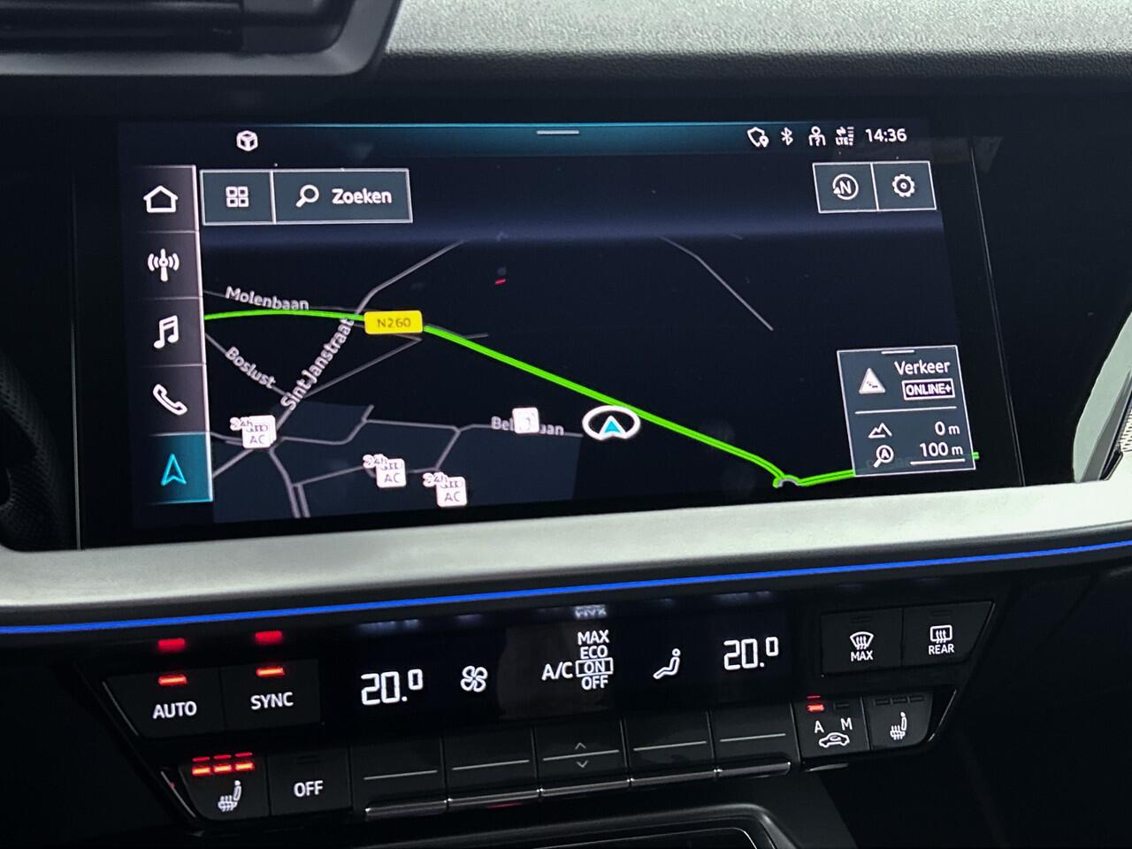 Audi A3 SPORTBACK 45 TFSIe S-Line RS stoelen leder, 3x S-Line, Matrix, 360Camera