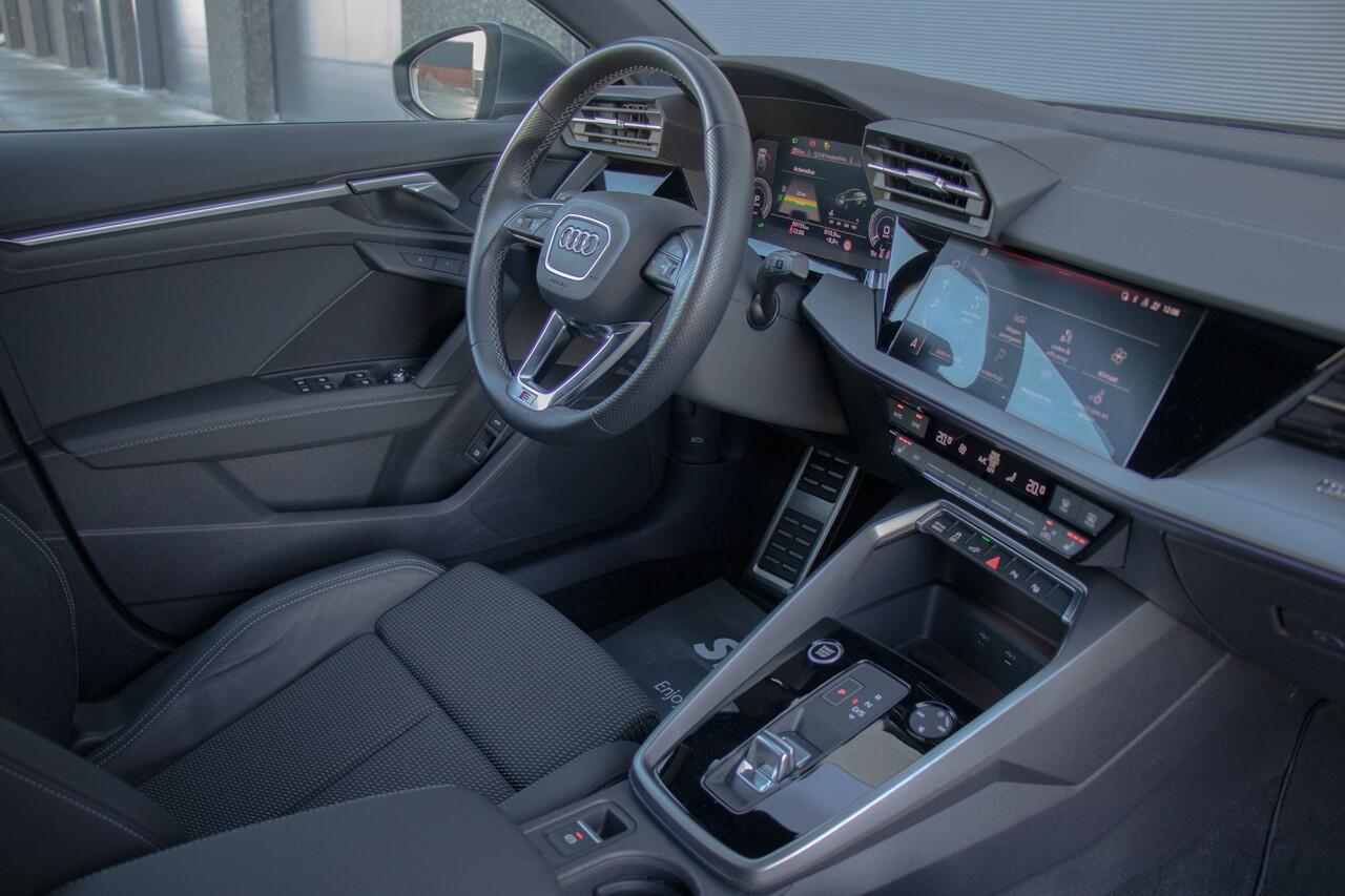 Audi A3 SPORTBACK 45 TFSI e S edition Competition | BTW | S-Line | Matrix LED | B&O Audio | Keyless | Camera | Virtual | DAB | B&O Audio | Carplay | Leder | Memory Seats | ACC | Sfeer | 245 PK | Dealer Onderhouden | Garantie
