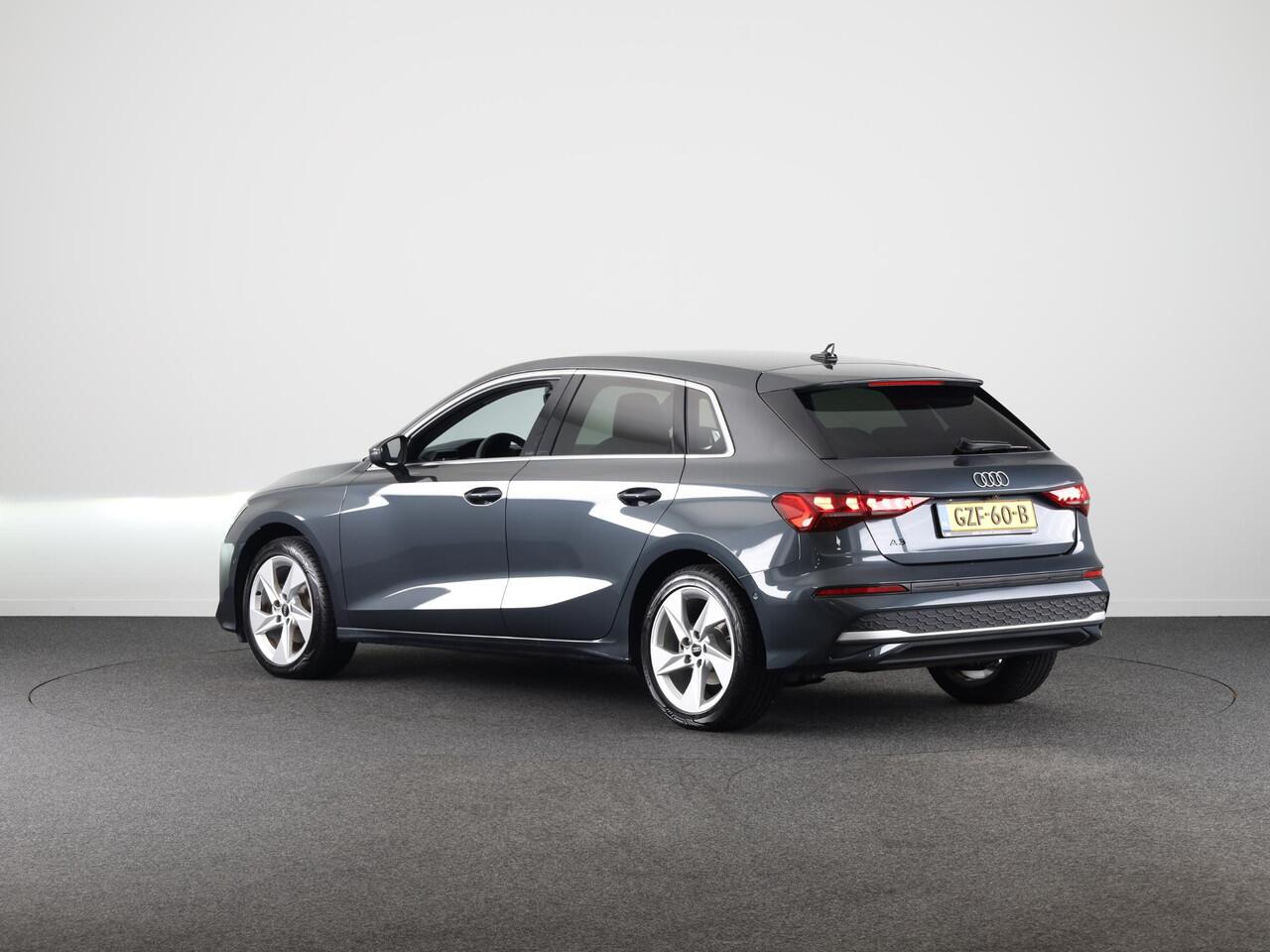 Audi A3 SPORTBACK 35 TFSI Advanced edition 150 pk S-tronic | Private lease vanaf ¤ 628,- pm | Navigatie | Parkeersensoren (Park assist) | Achteruitrijcamera | Adaptieve cruise control | LED koplampen |