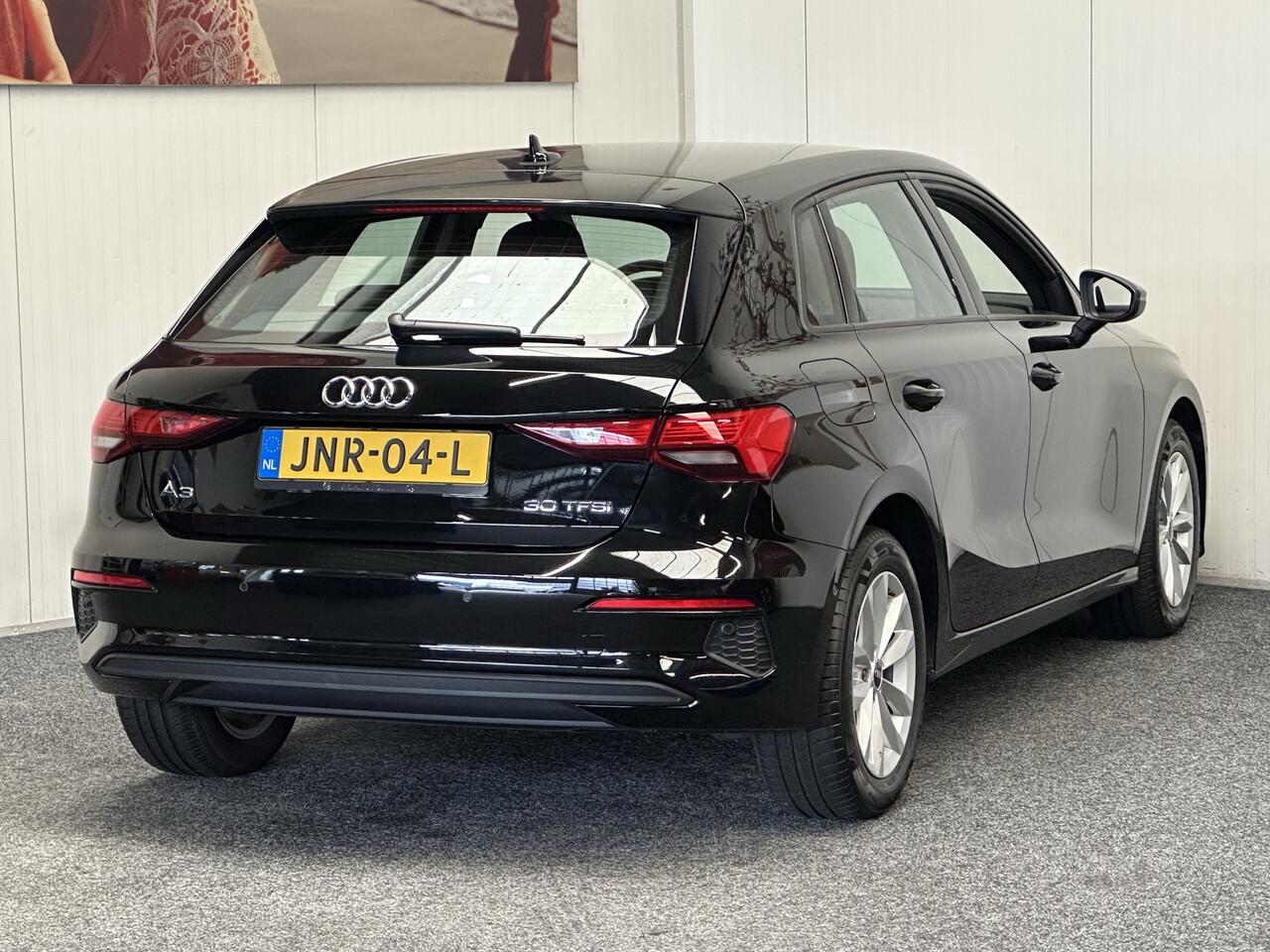 Audi A3 SPORTBACK 30 TFSI PRO LINE MILD HYBRIDE NAVIGATIE CRUISE CONTROL CLIMATE CONTROL BLUETOOTH TELEFOON APPLE CARPLAY/ANDROID RIJSTROOKSENSOREN KEYLESS GO PDC ZEER MOOI 3010