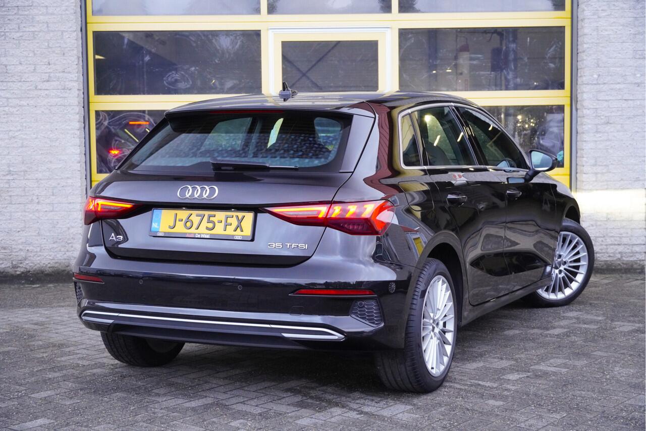 Audi A3 SPORTBACK 35 TFSI 150PK! Business Edition BJ2020 Lmv 17" | Led V+A | Pdc | Navi | Dynamische knipperlichten | App-Connect | Virtual cockpit | Climate control | Cruise control | Sportstoelen | Getint glas | Nw-model!