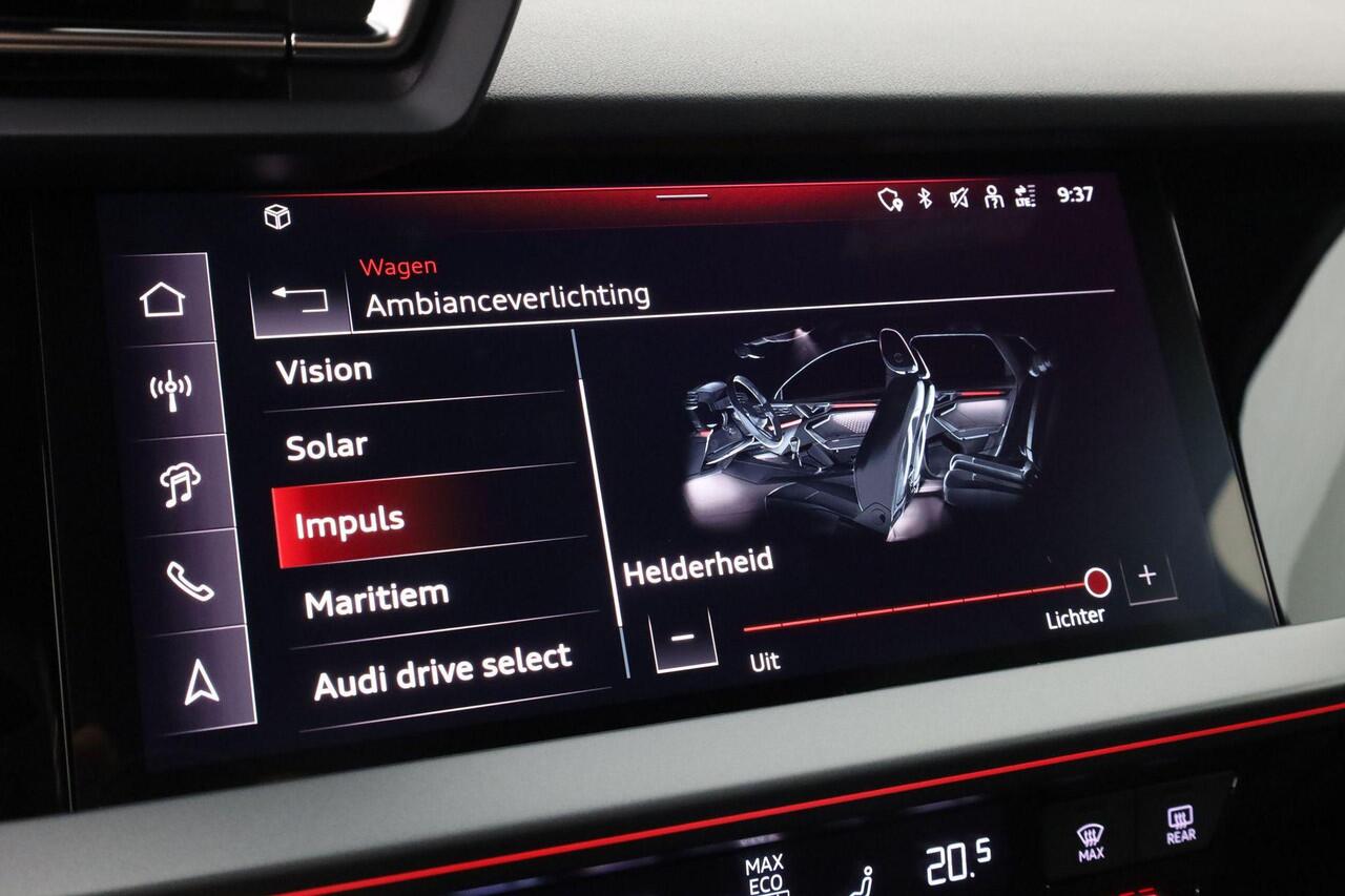 Audi A3 SPORTBACK 45 TFSI e 272 PK S edition Competition | Achteruitrijcamera | Sfeerverlichting | Stoelverwarming | Standkachel | Draadloos Apple Carplay | Drive Select |