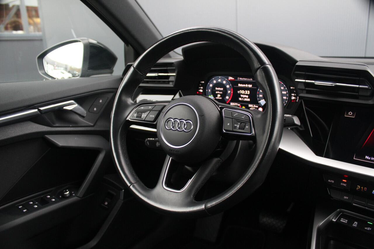 Audi A3 SPORTBACK 40 TFSI e Advanced edition | Incl. 12 maanden garantie | SOH 99% | Apple CarPlay | Sportstoelen | DAB | Bang & Olufsen | Zwarte hemel | Cruise control | Climate control | LED koplampen | Virtueel dashboard | Nederlandse auto |