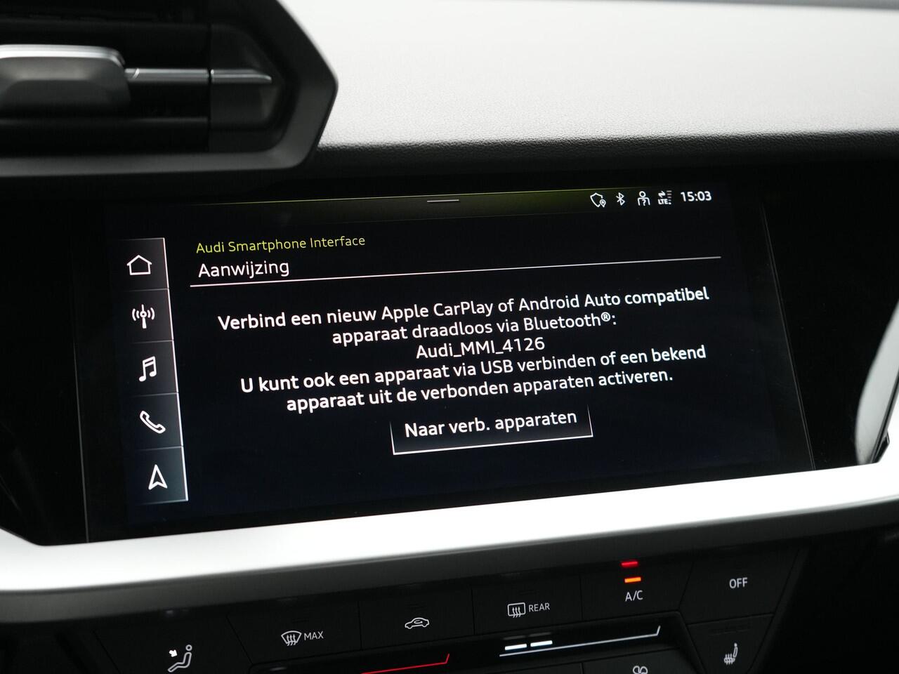 Audi A3 SPORTBACK 30 TFSI Pro Line 111pk Dealer O.H | Cruise Control | Apple Carplay | Voorstoelen Verwarmd | Navigatie | Virtual | DAB |