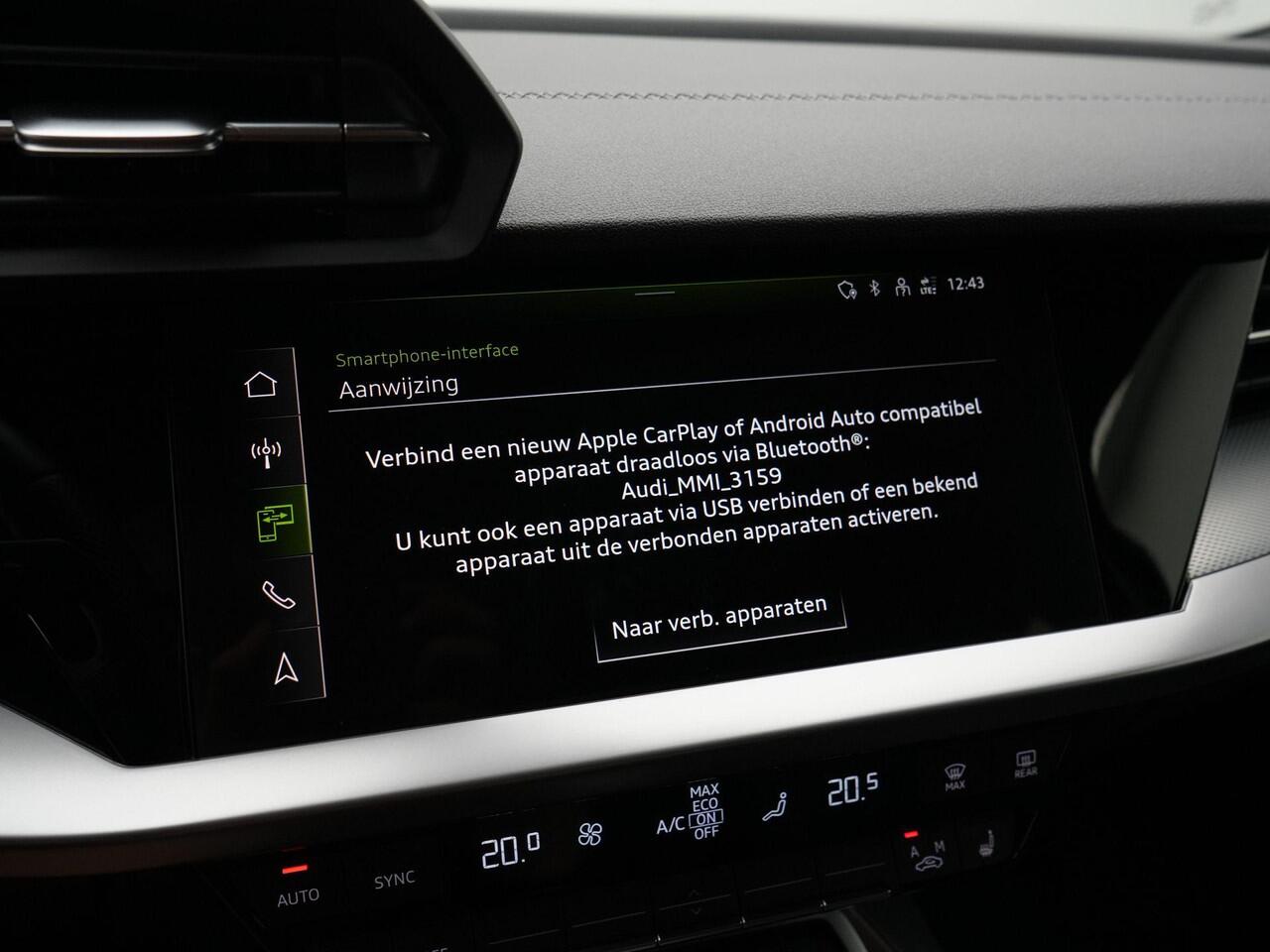 Audi A3 SPORTBACK 35 TFSI 150 pk S-tronic S edition / S-Line | Panoramadak | Stoelverwarming | Navigatie | Parkeersensoren achter