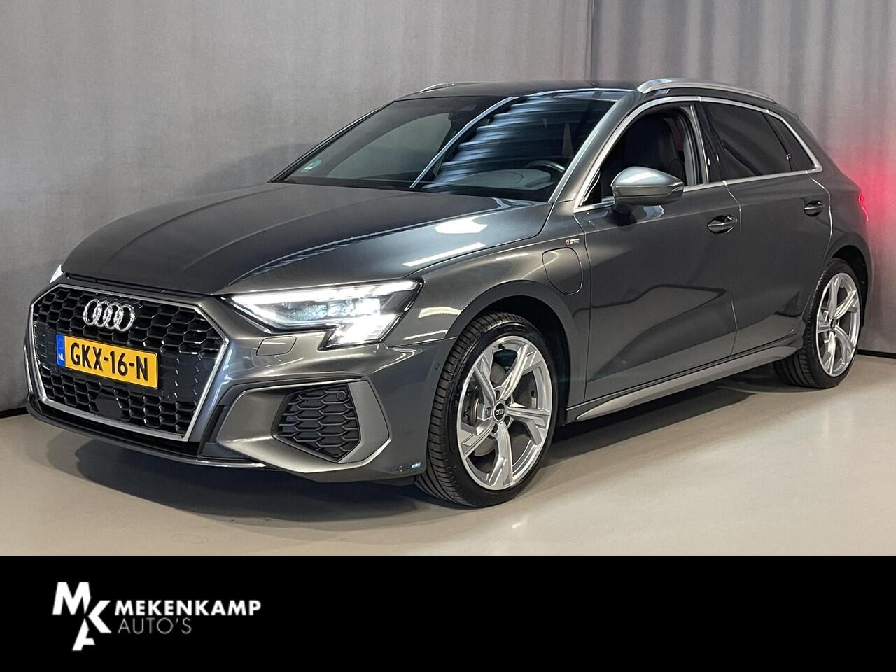 Audi A3 SPORTBACK 40 TFSI e S edition Competition 18"/B&O/Elektrische stoel + memory/Camera/Trekhaak/Keyless/Matrix LED/Adaptieve cruise/Elektrische klep/Stoelverwarming/Keyless