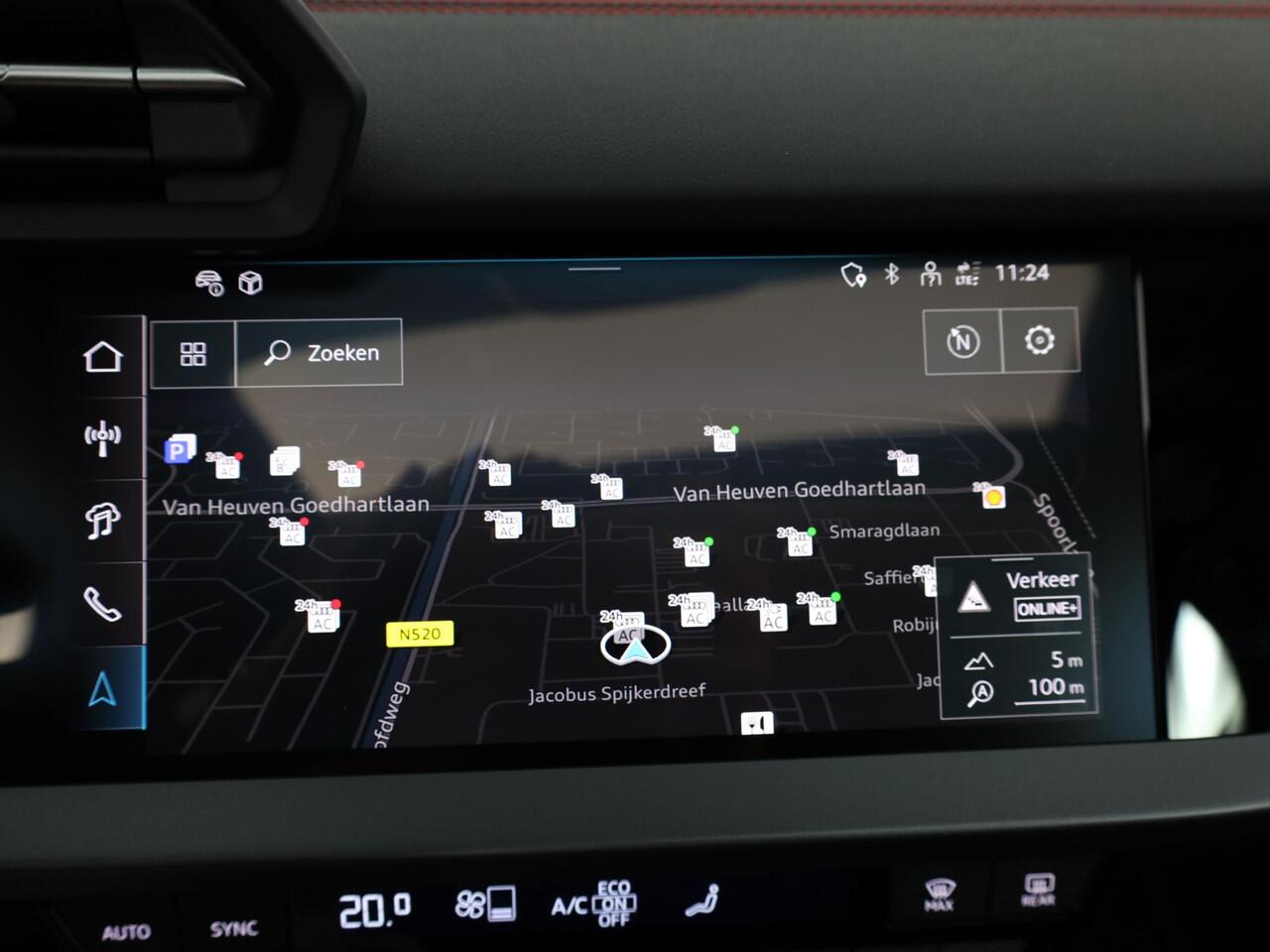 Audi A3 SPORTBACK 45 TFSI e S edition Competition 272 pk SOH 100% S-tronic| Navigatie | Panoramadak | Private lease vanaf ¤798,- | Achteruitrijcamera | Adaptieve cruise control | Matrix LED koplampen |