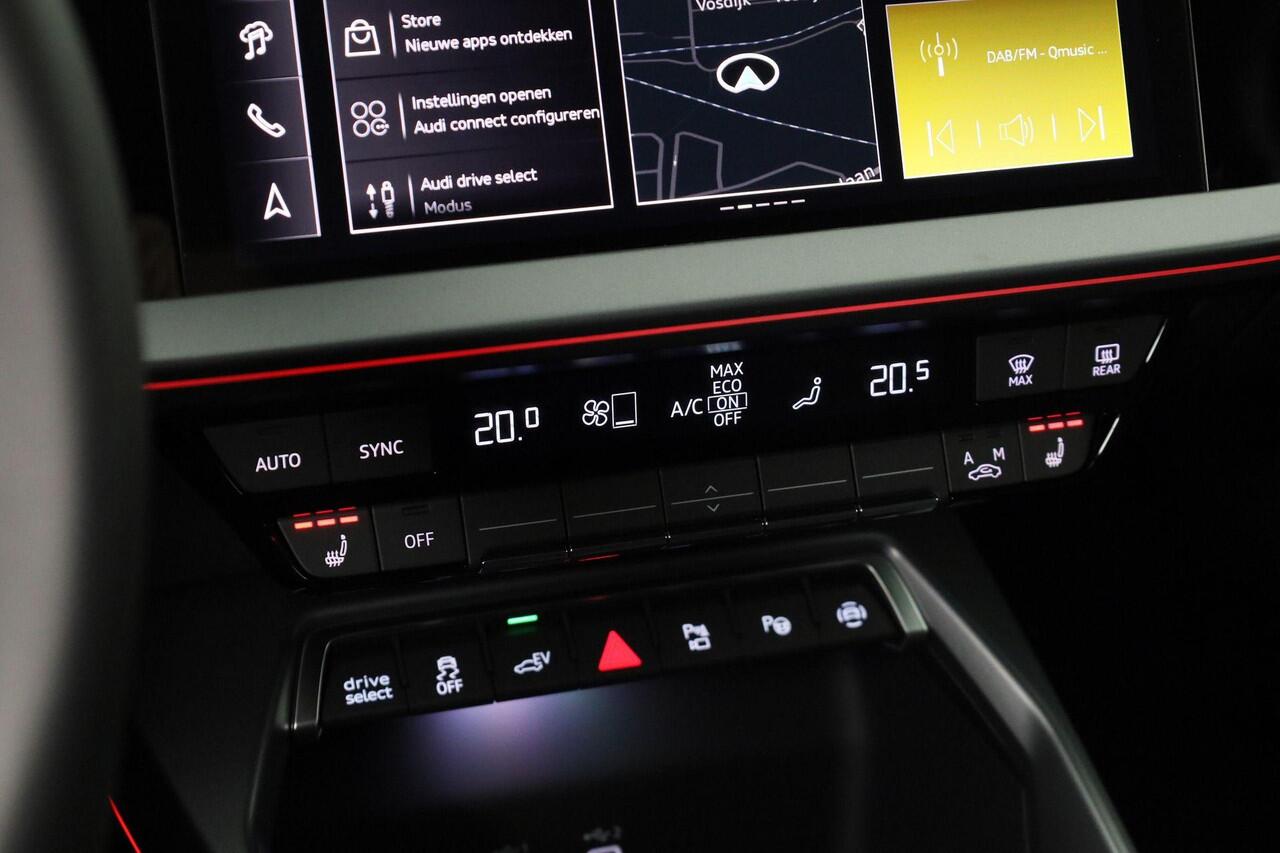 Audi A3 SPORTBACK 40 TFSI e 204 pk Advanced edition | Assis.pak driving+parking plus | Optiekpakket zwart plus | Warmtewerend glas donker tint | Trekhaak |