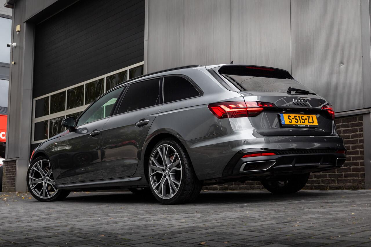 Audi A4 Avant 40 TFSI 204 pk S-Edition / Pano-Dak/ Adap.Cruise/ Sport-Stoelen/ Stoel.Verw/ Matrix-Led/ Virtual/ Black-Optiek/ Trekhaak/ 19'' LMV