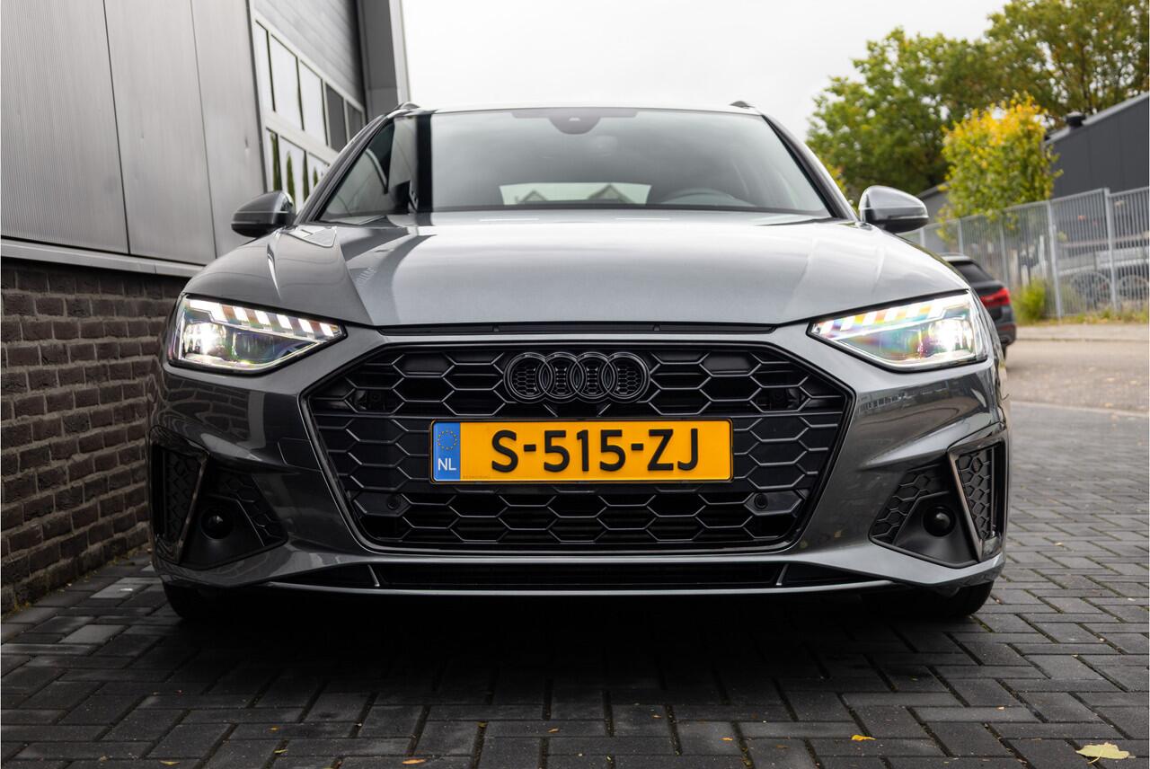 Audi A4 Avant 40 TFSI 204 pk S-Edition / Pano-Dak/ Adap.Cruise/ Sport-Stoelen/ Stoel.Verw/ Matrix-Led/ Virtual/ Black-Optiek/ Trekhaak/ 19'' LMV