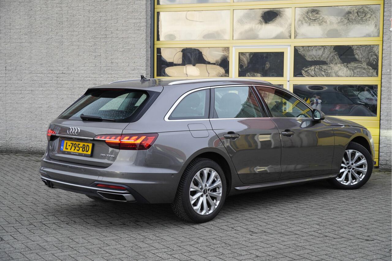 Audi A4 Avant 35 TFSI 150PK! Automaat Business Edition BJ2021 Lmv 17" | Led V+A | Pdc | Navi | Dynamische knipperlichten | Sideskirts | Elek. achterklep | 360° Camera | App-Connect | Dashboard verlichting | Virtual cockpit | Climate control | Cruise control