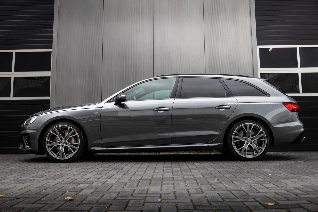 Audi A4 Avant 40 TFSI 204 pk S-Edition / Pano-Dak/ Adap.Cruise/ Sport-Stoelen/ Stoel.Verw/ Matrix-Led/ Virtual/ Black-Optiek/ Trekhaak/ 19'' LMV