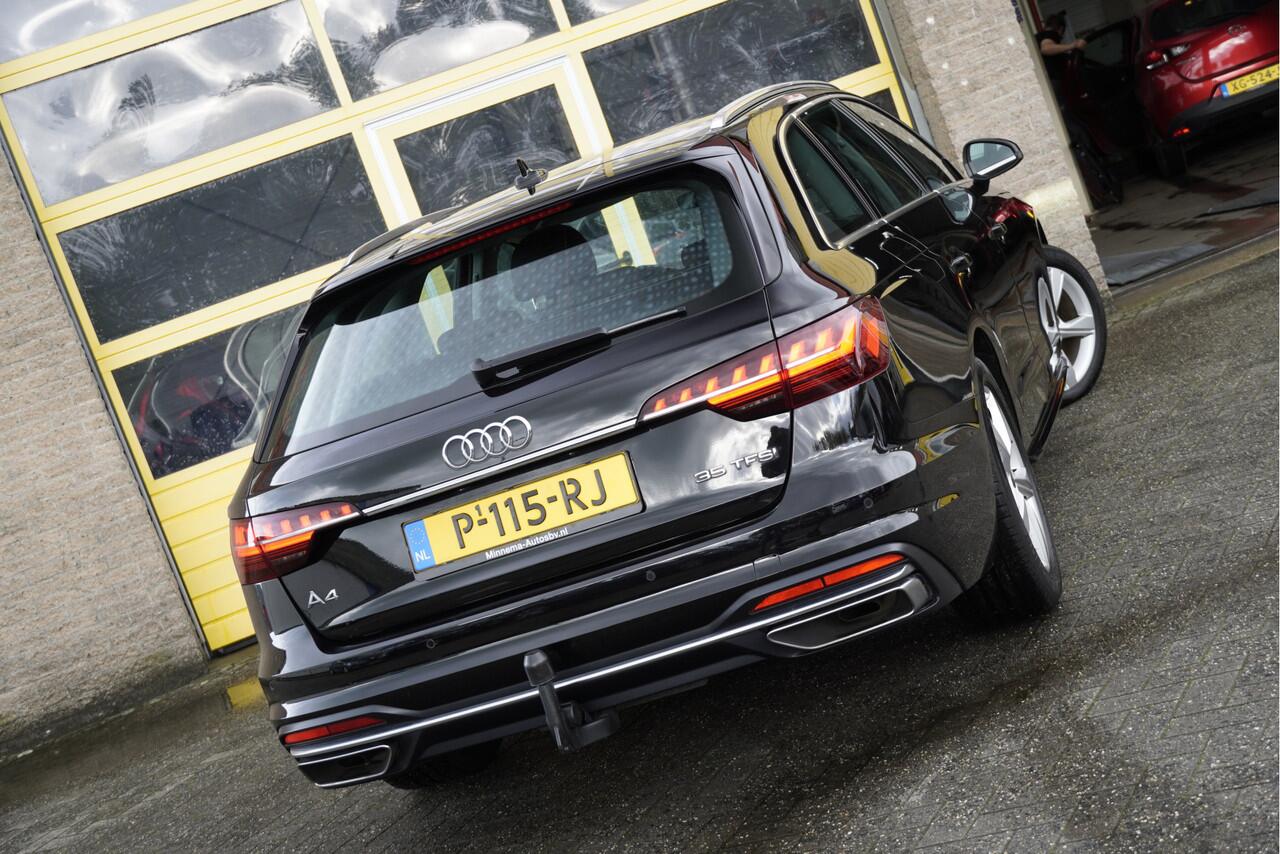 Audi A4 Avant 35 TFSI 150PK! Automaat Advanced Edition BJ2022 Lmv 17" | Led | Pdc | Navi | Dynamische knipperlichten | Sideskirts | Elek. trekhaak | Elek. achterklep | App-Connect | Virtual cockpit | Climate control | Sportstoelen | Sport stuurwiel | Getint glas.