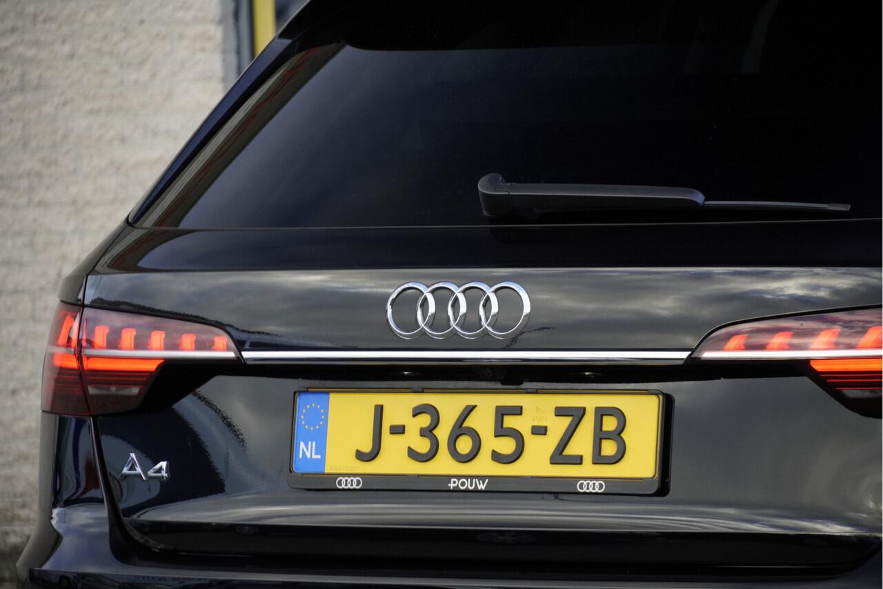 Audi A4 Avant 35 TFSI 150PK! Automaat Business Edition BJ2020 Lmv 18" | Led V+A | Pdc | Navi | Sideskirts | Elek. achterklep | 360° Camera | App-Connect | Dashboard verlichting | Virtual cockpit | Climate control | Cruise control | Verwarmde voorstoelen
