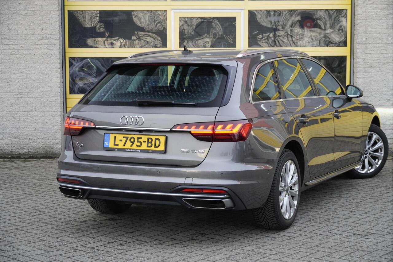 Audi A4 Avant 35 TFSI 150PK! Automaat Business Edition BJ2021 Lmv 17" | Led V+A | Pdc | Navi | Dynamische knipperlichten | Sideskirts | Elek. achterklep | 360° Camera | App-Connect | Dashboard verlichting | Virtual cockpit | Climate control | Cruise control