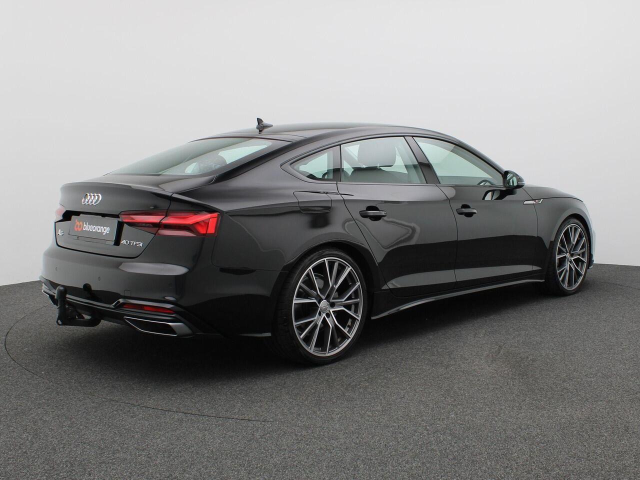 Audi A5 Sportback 40 TFSI S edition 204PK S-Tronic S-Line, Side Assist, Matrix-LED, Achteruitrijcamera, Elektr. Achterklep, Stoelverwarming, Navi, Clima, Trekhaak, 18" LM Velgen, Adaptieve Cruise Control