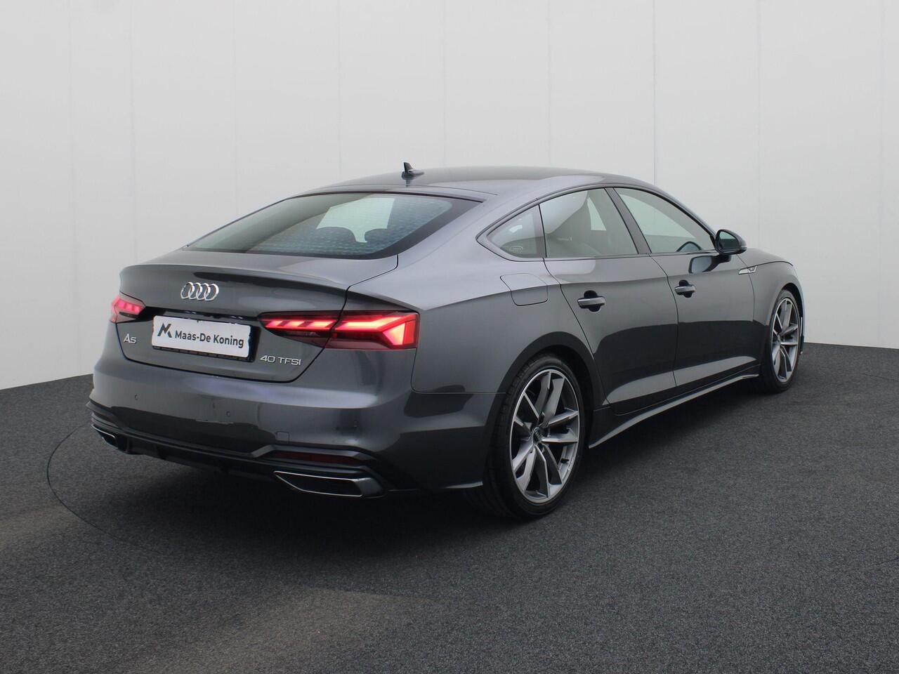 Audi A5 Sportback 40 TFSI/204PK S Line · Leder · Elektrische stoel verstelling · Camera · Apple/Android Car Play · Adaptive Cruise Control ·