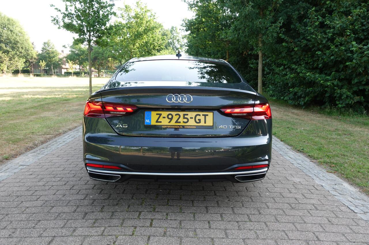 Audi A5 Sportback 40 TFSI | LED | CarPlay | Stoelverwarming | Camera | Elektrische klep | Leder | Keyless | Navi |