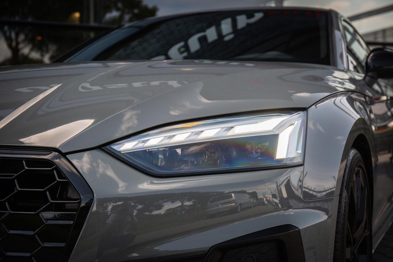 Audi A5 Sportback 40 TFSI Sport S-line Black edition , Matrix, Origineel Nederlands, Nardo Grey, Leder