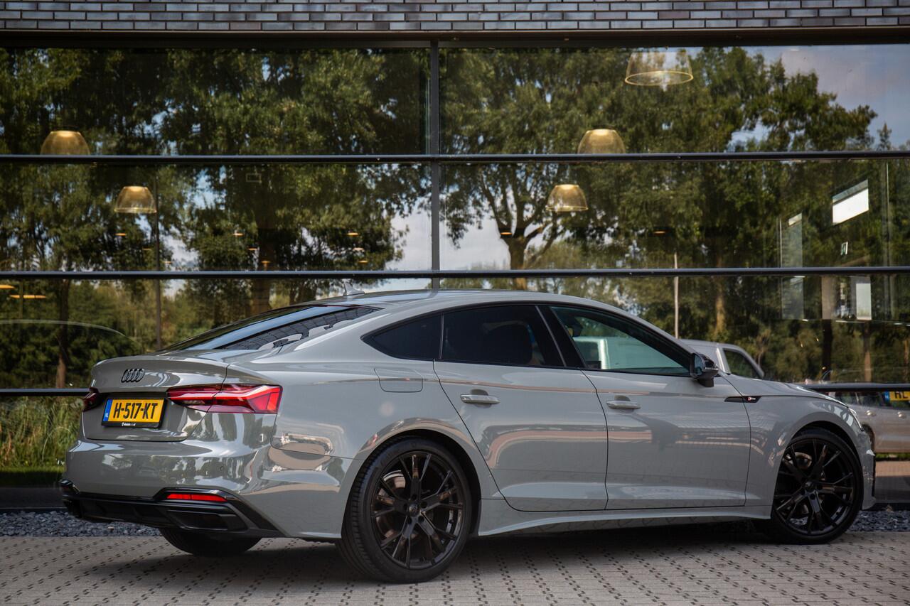 Audi A5 Sportback 40 TFSI Sport S-line Black edition , Matrix, Origineel Nederlands, Nardo Grey, Leder