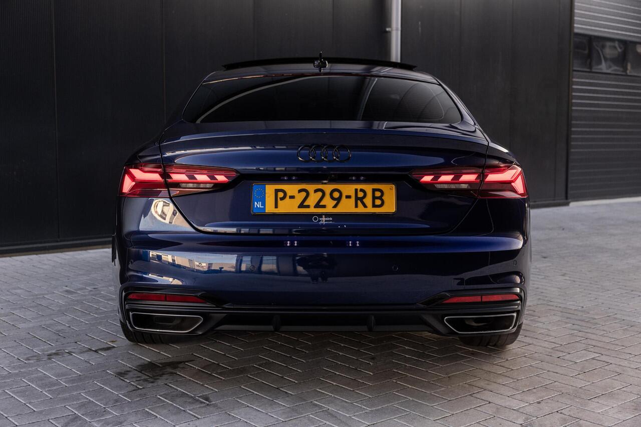 Audi A5 Sportback 40 TFSI S Line | Panoramadak | Navigatiesysteem | Parkeercamera | Cruise Control Adaptief | Stoelverwarming | Ele.wegklapbare Trekhaak |