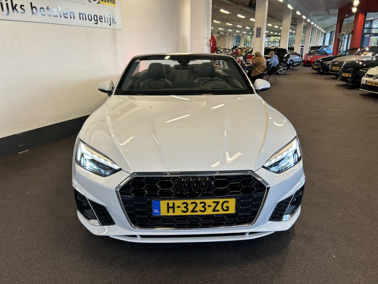 Audi A5 Cabriolet 40 TFSI S edition 3X S-Line | Facelift | Digital dashboard | Adaptieve cruise control | Achteruitrijcamera | Stoel+Nekverwarming | Head up display | Keyless | Apple carplay | Navigatie | Parkeersensoren v+a | Lane assist | Matrix LED