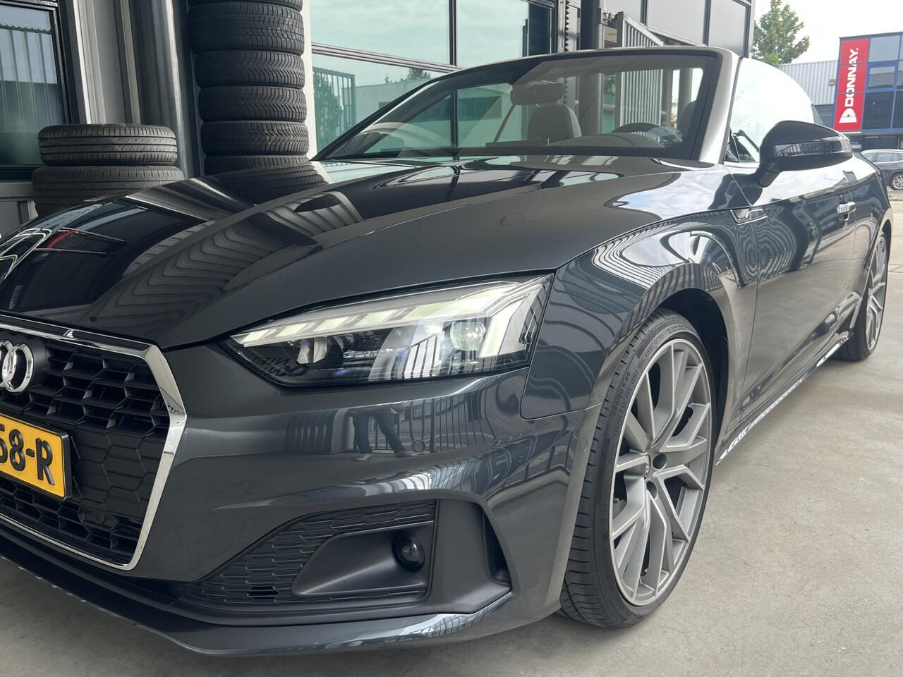 Audi A5 Cabriolet 35 TFSI S edition | TREKHAAK | CARPLAY/ANDROID | NAVI | ADAPTIVE CRUISE CONTROL | KEYLESS | CLIMATE CONTROL | LMV 20'' | PDC | ELKTR. MEMORY STOELEN | STOELVERWARMING | LED | BLUETOOTH