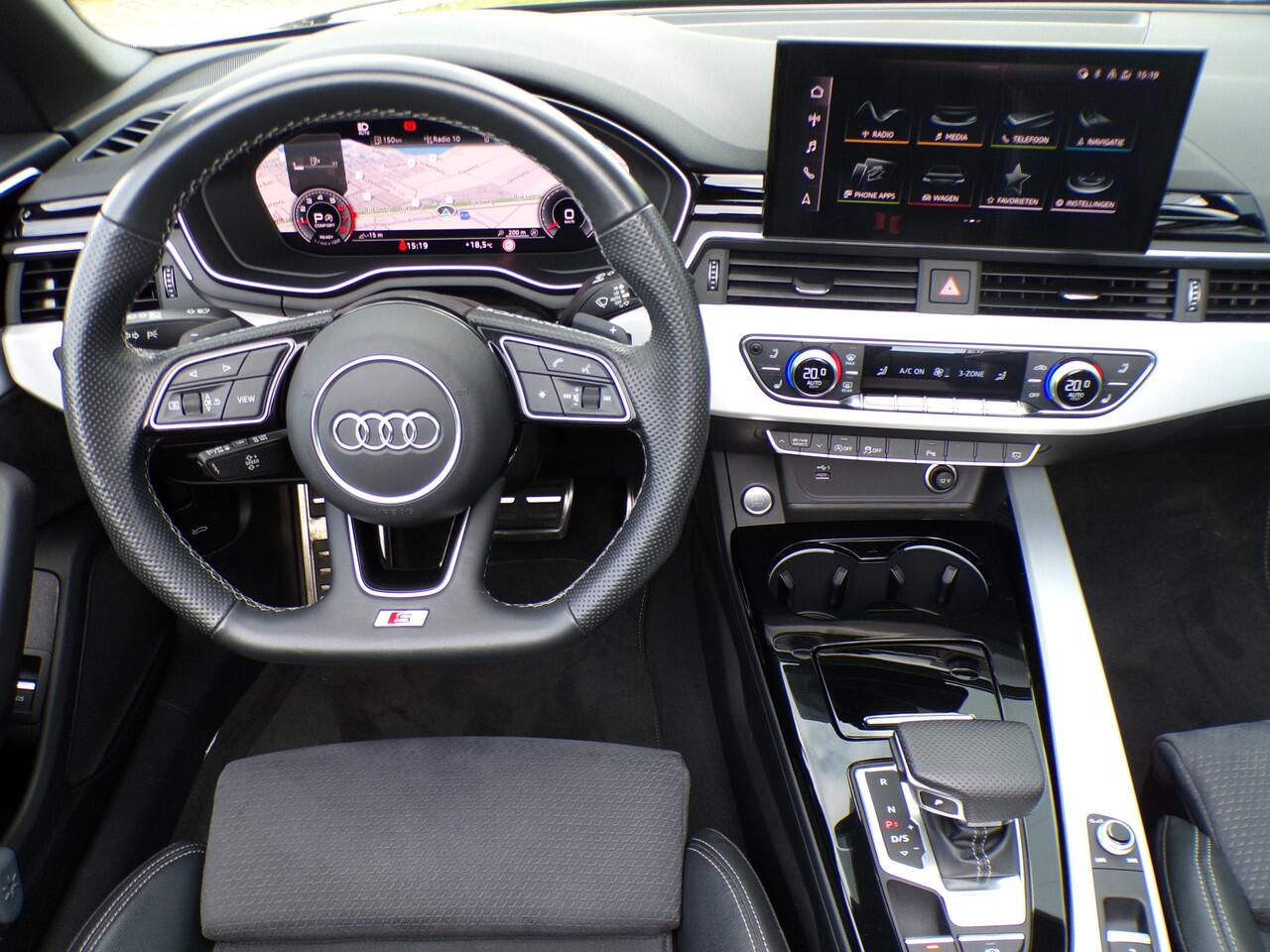 Audi A5 Cabriolet 40 TFSI S edition, Automaat / Trekhaak / Carplay + Android Auto / Matrix LED / Keyless / Sensoren + Camera / 20'' LMV