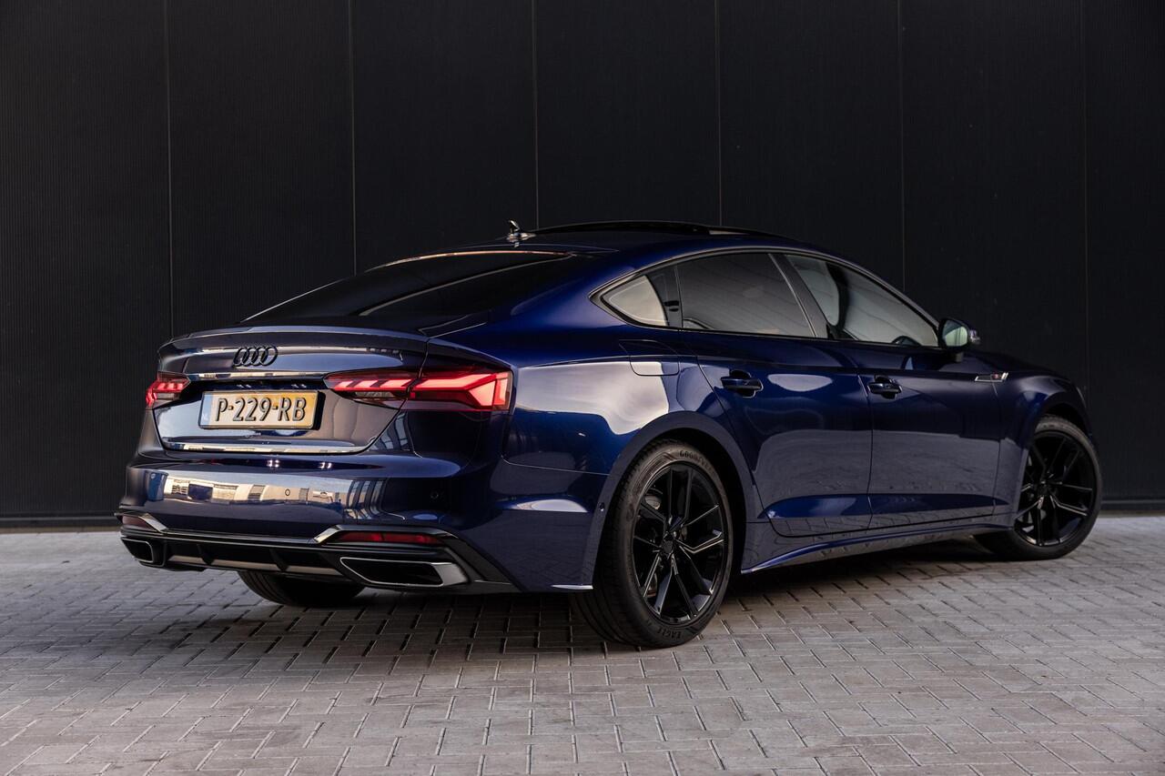 Audi A5 Sportback 40 TFSI S Line | Panoramadak | Navigatiesysteem | Parkeercamera | Cruise Control Adaptief | Stoelverwarming | Ele.wegklapbare Trekhaak |