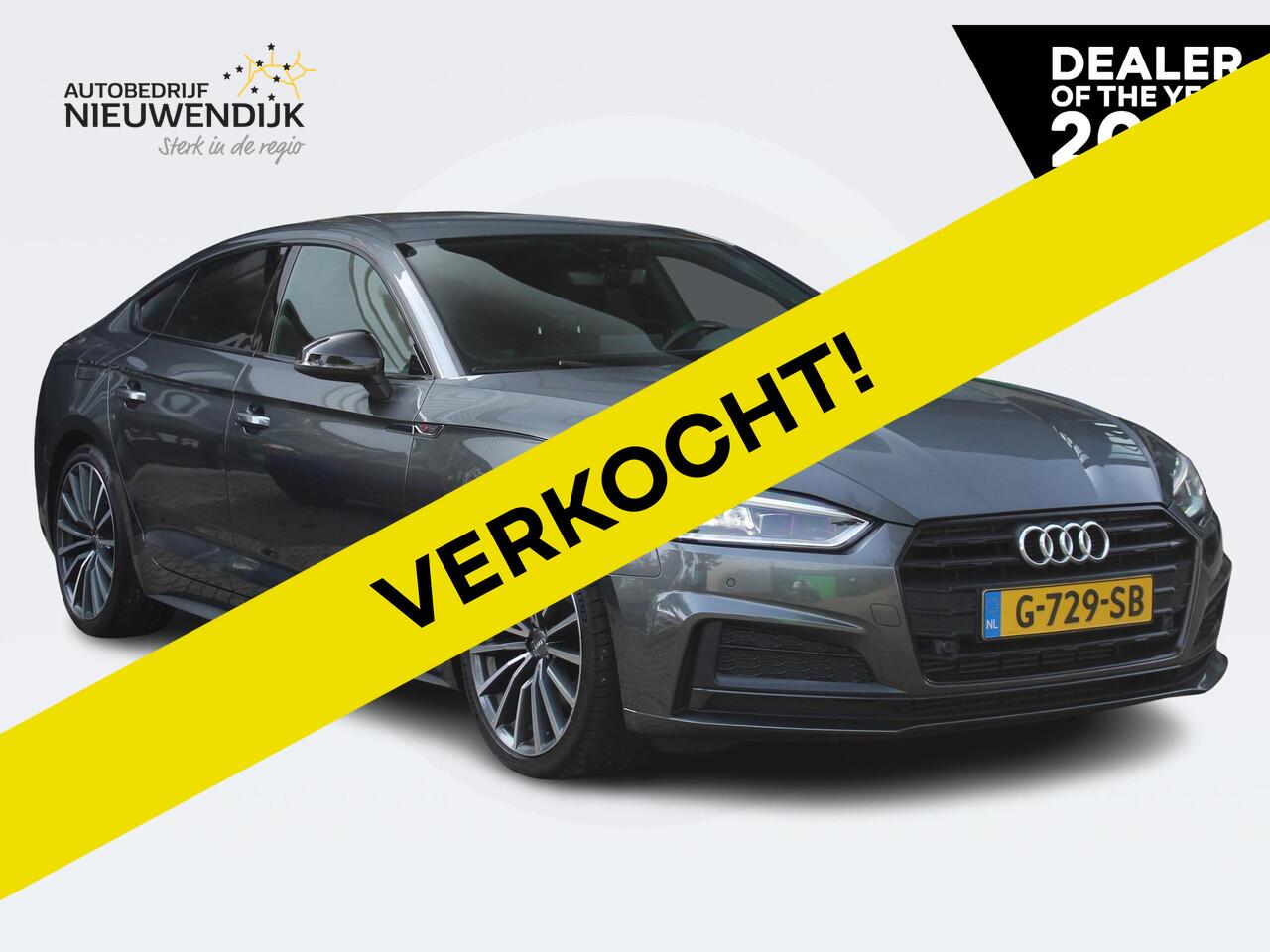 Audi A5 Sportback 35 TFSI Sport S-line Black Edition AUTOMAAT / 1 EIGENAAR / DEALER ONDERHOUDEN / WINTERSET / MMI NAVI / PDC / 3 ZONE CLIMATE / CRUISE / LED / PRIVACY GLASS / 19'' LMV