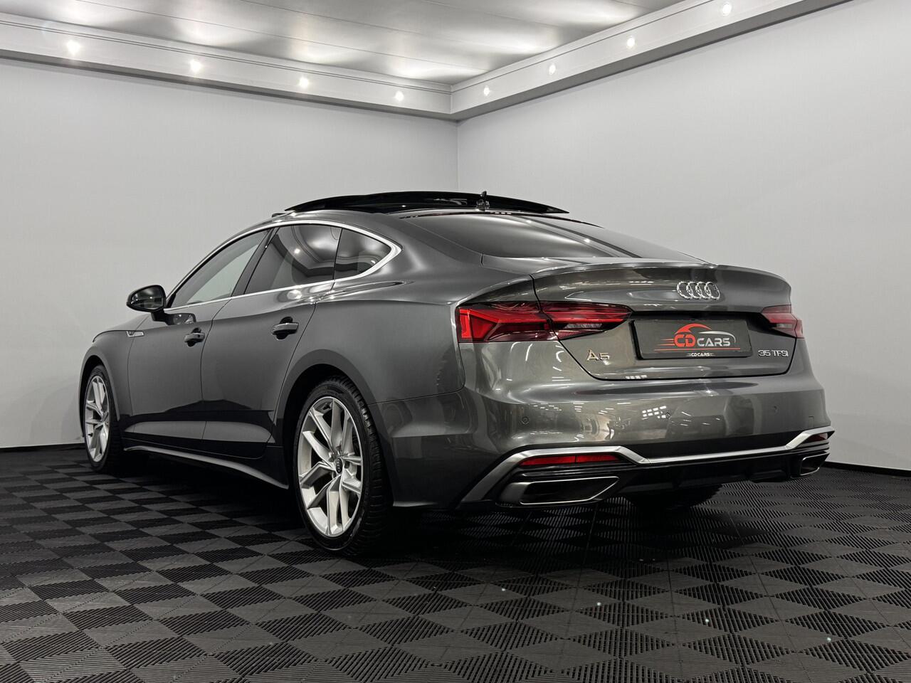 Audi A5 Sportback 35 TFSI S-line Leder, Panoramadak , Camera, Stoelverwarming, Virtual desk, Elektrische achterklep, Keyless start