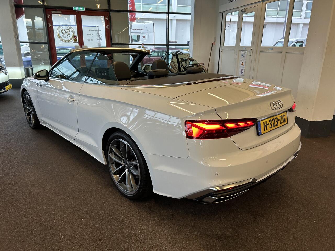 Audi A5 Cabriolet 40 TFSI S edition 3X S-Line | Facelift | Digital dashboard | Adaptieve cruise control | Achteruitrijcamera | Stoel+Nekverwarming | Head up display | Keyless | Apple carplay | Navigatie | Parkeersensoren v+a | Lane assist | Matrix LED