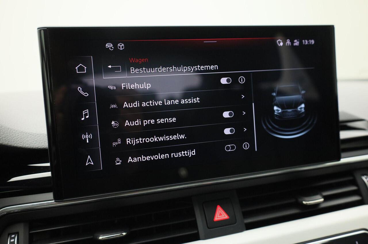 Audi A5 Sportback 40 TFSI/204PK S Line · Leder · Elektrische stoel verstelling · Camera · Apple/Android Car Play · Adaptive Cruise Control ·