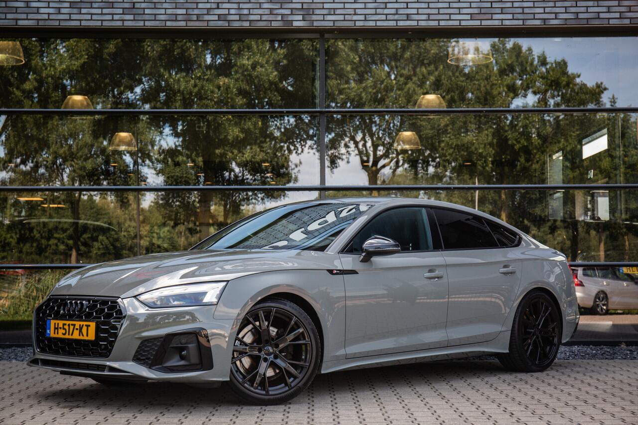 Audi A5 Sportback 40 TFSI Sport S-line Black edition , Matrix, Origineel Nederlands, Nardo Grey, Leder