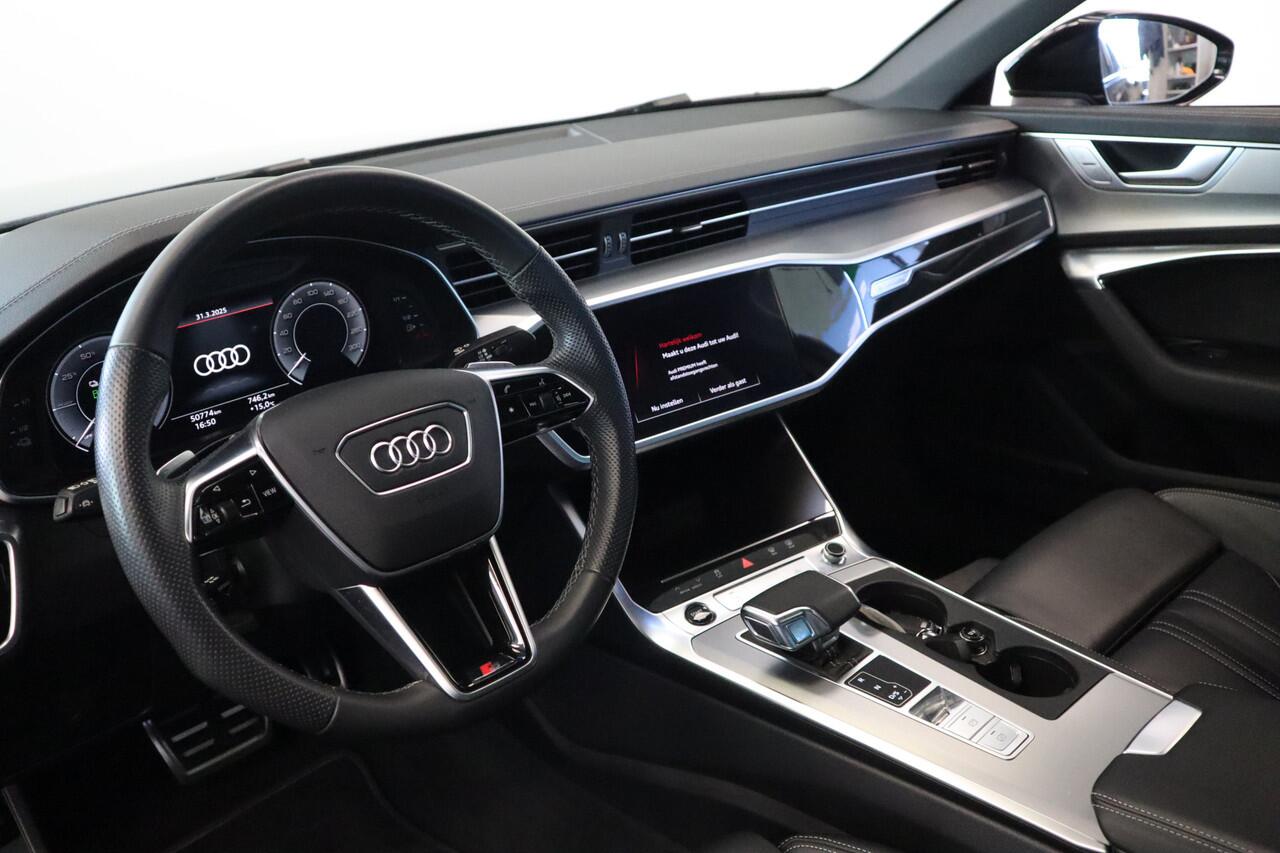 Audi A6 Limousine 55 TFSI e Quattro Pro Line S Competition 367pk Panorama Navigatie Cruise Control Volleder interieur Stoel/Stuur verwarming. 24 maanden garantie mogelijk (*vraag naar de voorwaarden)